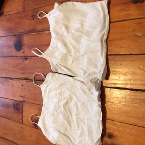2 white camisoles